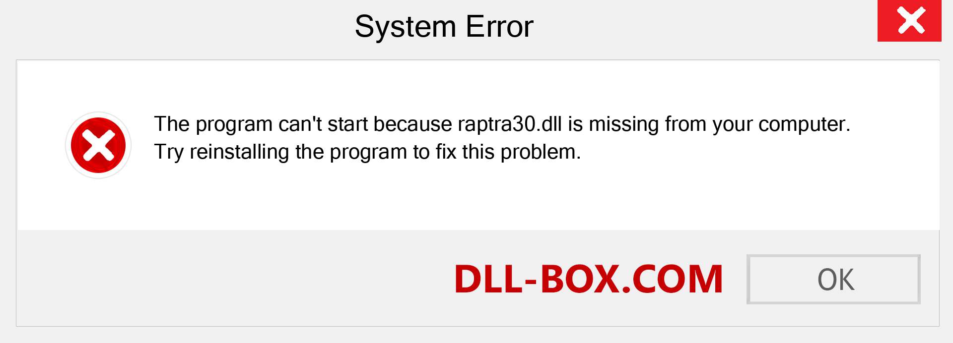  raptra30.dll file is missing?. Download for Windows 7, 8, 10 - Fix  raptra30 dll Missing Error on Windows, photos, images